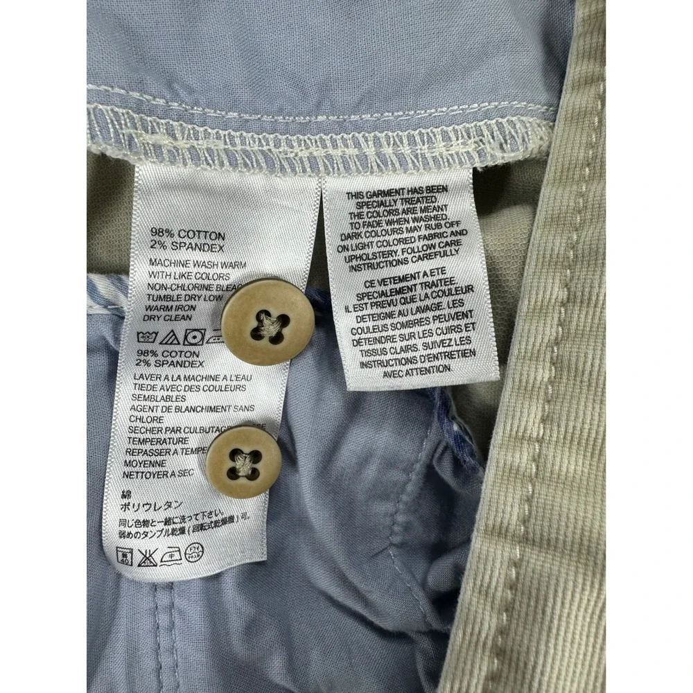 Tommy Bahama Mens Khaki Flat Front Cotton Stretch Shorts Size 36 Tan Casual